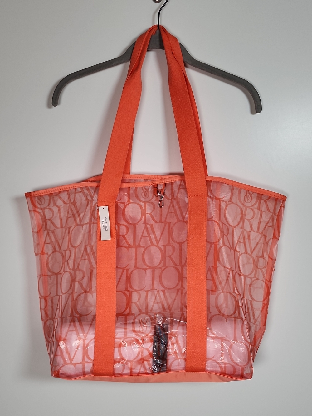 Victoria's Secret Coral Logo Beach Bag And Matching Beach Towel Brand New
